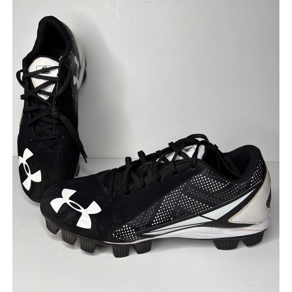 Under Armour Baseball Cleats Men 10.5 Black White MLB Authentic 1264177-011